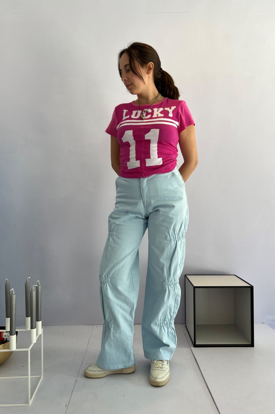 Women Collina Strada Pants & Shorts | Collina Strada-Just'N Pants: Sky