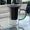 Lifestyle casaWare | Casaware-Glass Tea Infuser Mug: Green Handle