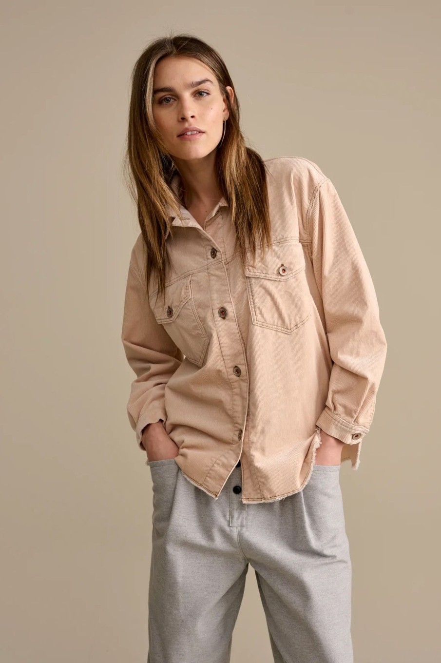 Women Bellerose Outerwear | Bellerose-Phil Overshirt: Ballerina