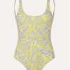 Women Stine Goya Swimwear | Stine Goya-Angela Swimsuit: Graffiti Zebra Sunset