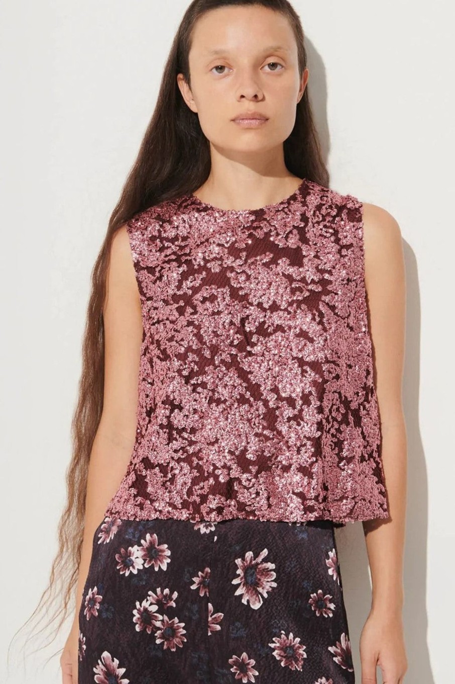 Women Rachel Comey Tops | Rachel Comey-Jewel Top: Pink