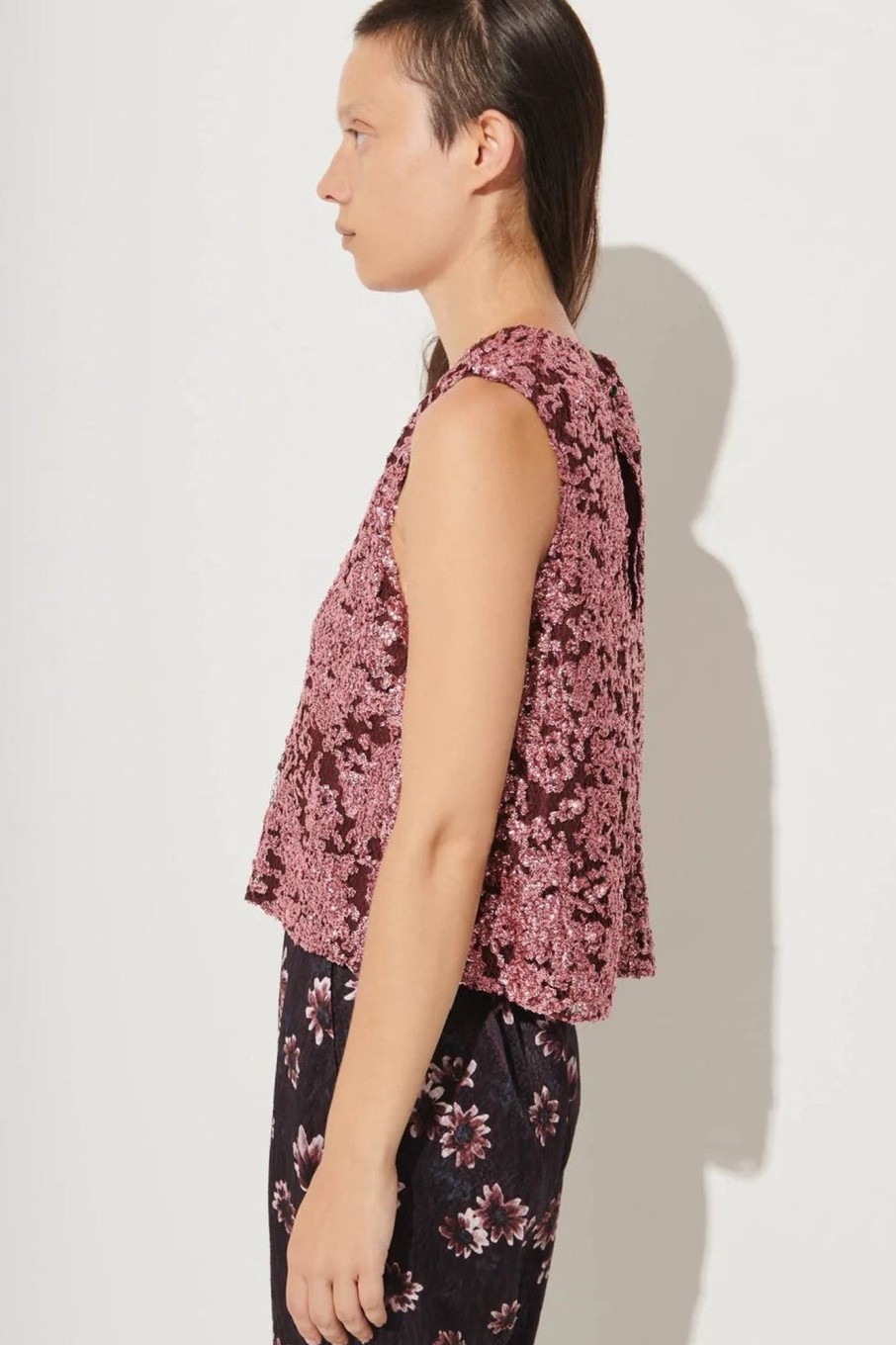 Women Rachel Comey Tops | Rachel Comey-Jewel Top: Pink