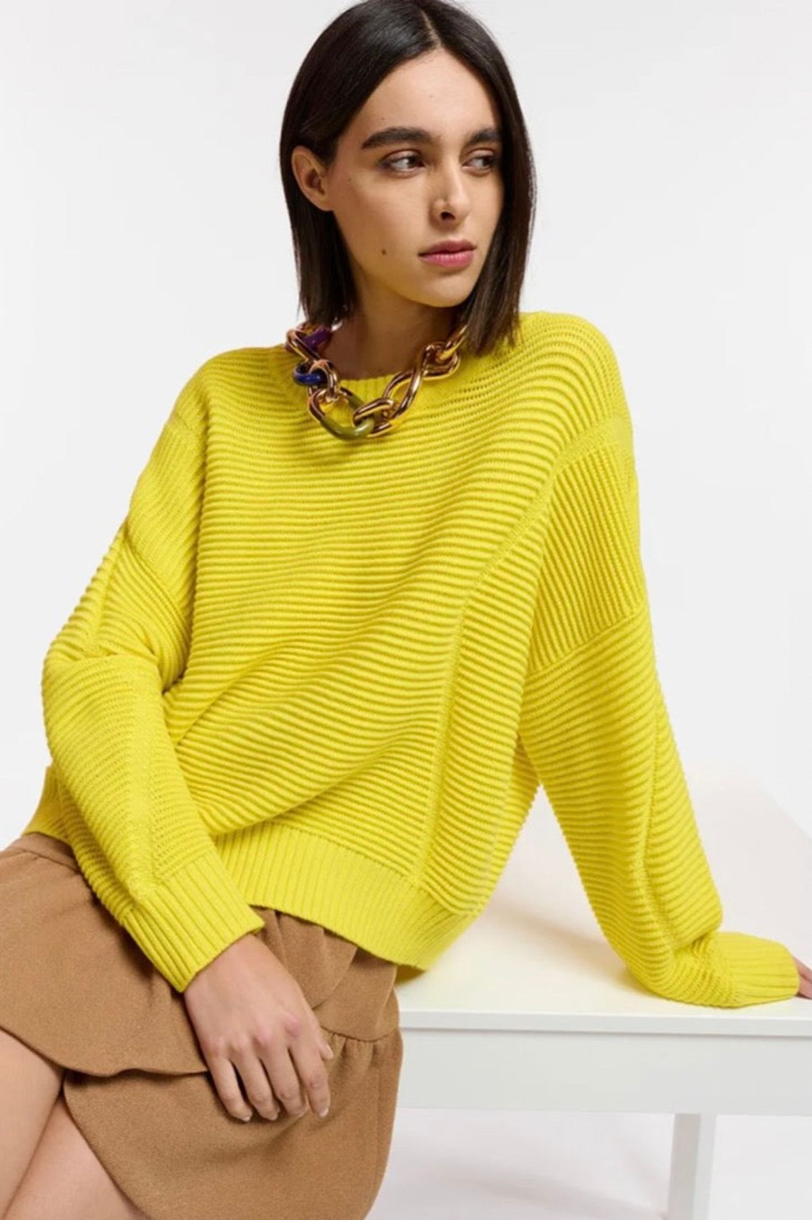 Women Essentiel Antwerp Sweaters | Essentiel Antwerp-Exil Knitted Pullover: Sunny Day