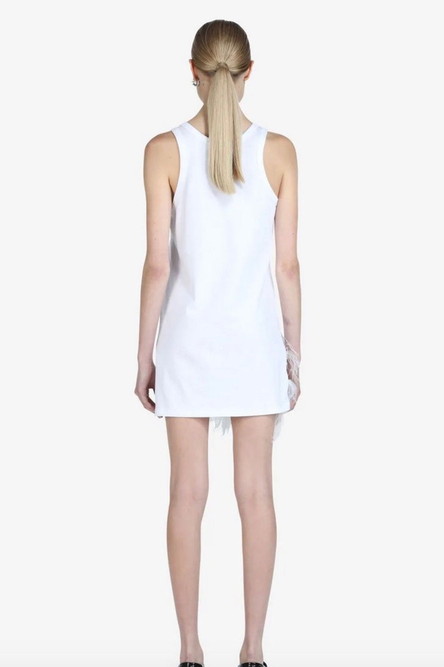 Women No. 21 Dresses | No. 21-Feather-Trimmed Mini Dress: White