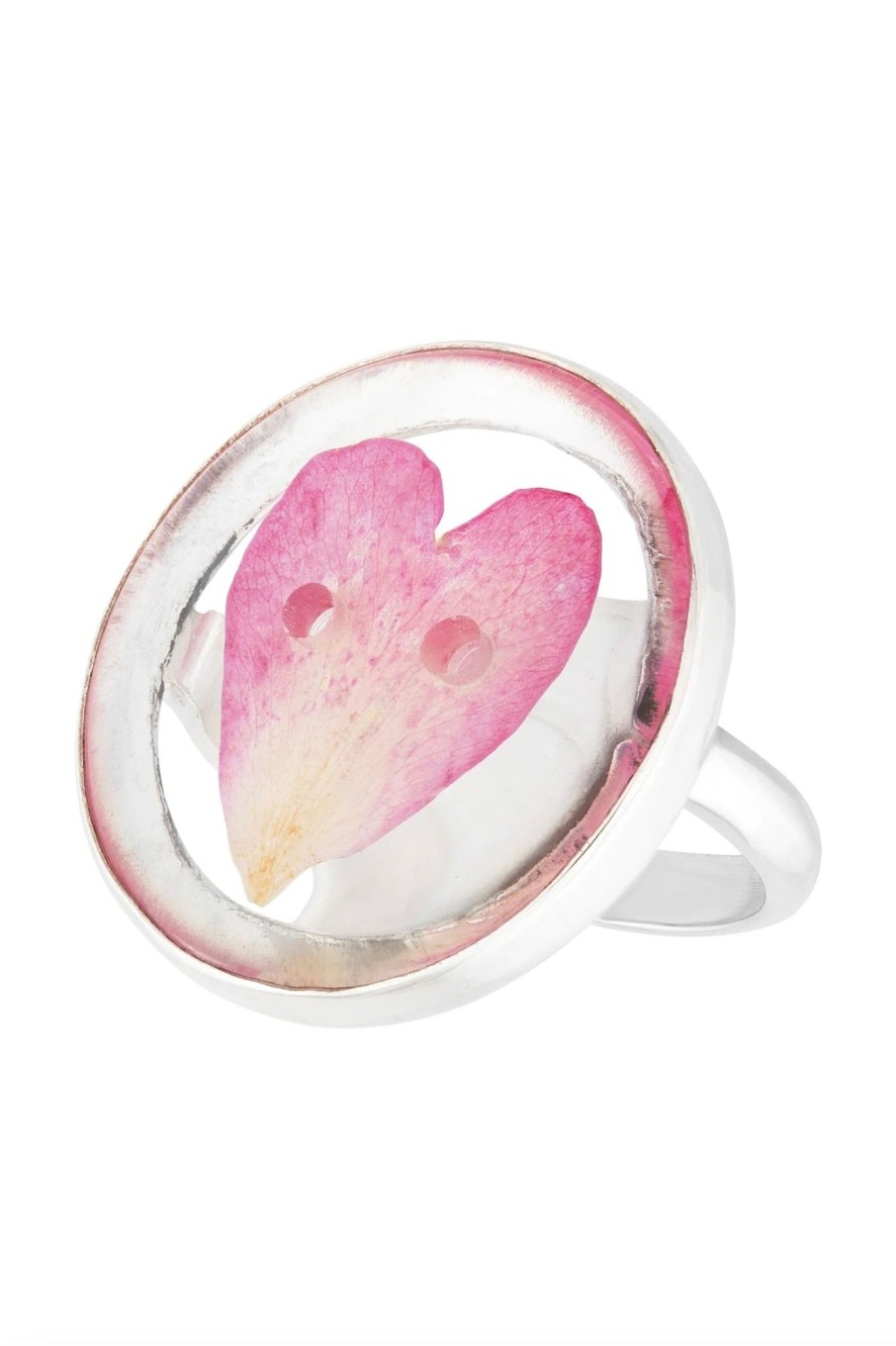 Women Dauphinette Jewelry | Dauphinette-Heart Rose Petal Baby Button Ring