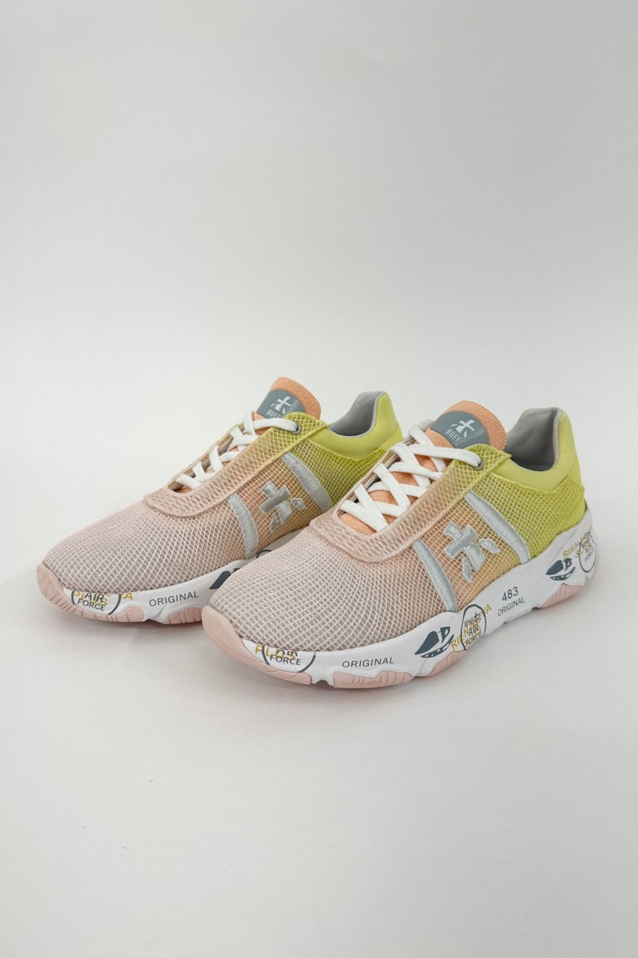 Women Premiata | Premiata-Buff Sneaker: Orange & Pink