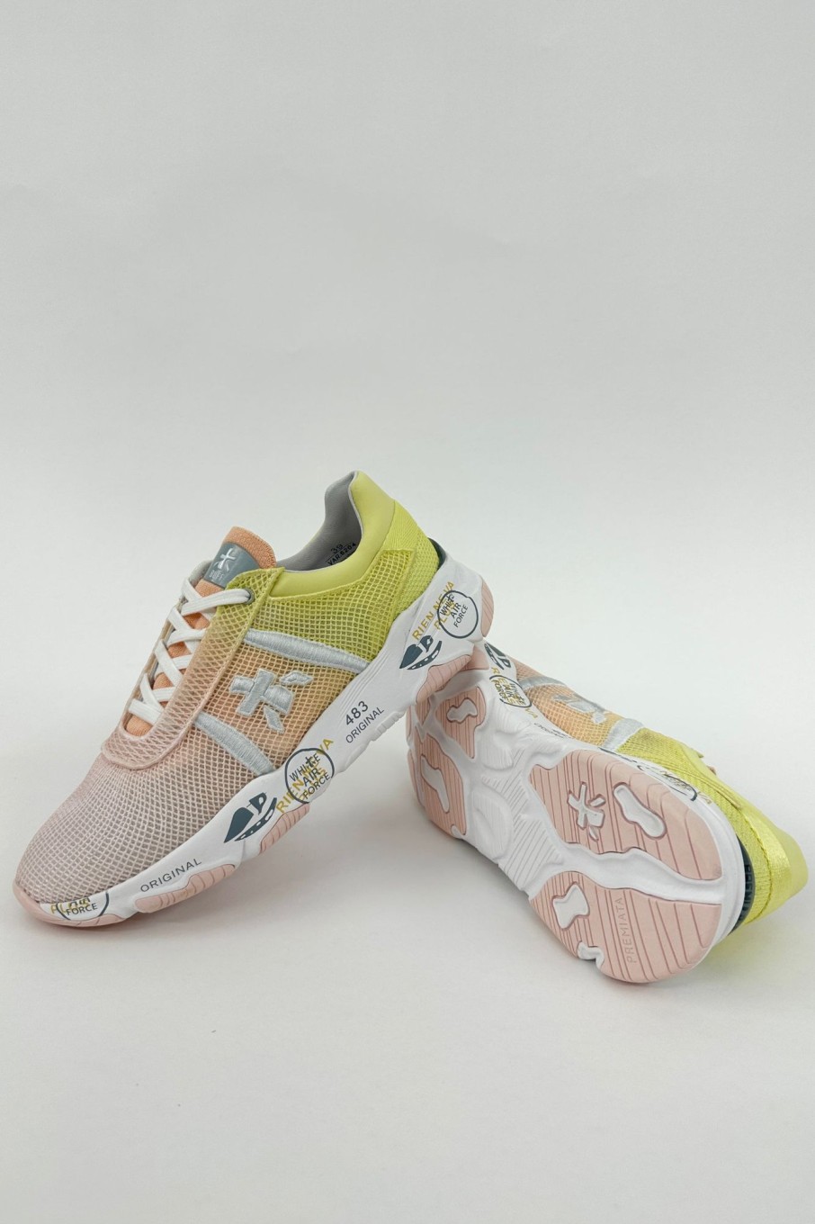 Women Premiata | Premiata-Buff Sneaker: Orange & Pink