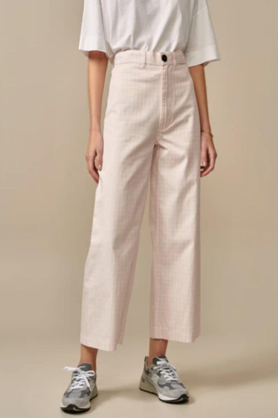 Women Bellerose Pants & Shorts | Bellerose-Lotan Pant: Lilac Check