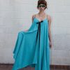 Women KkCo Dresses | Kkco-Poppy Kerchief Dress: Aqua