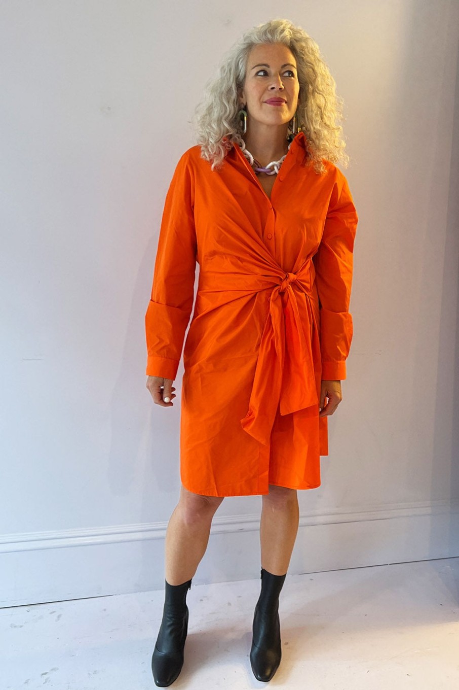 Women CO|TE Dresses | Co|Te-Dana Dress: Orange