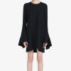 Women No. 21 Dresses | No. 21-Pleated-Cuff Mini Dress: Black