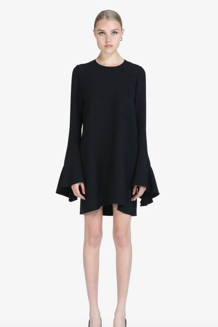 Women No. 21 Dresses | No. 21-Pleated-Cuff Mini Dress: Black