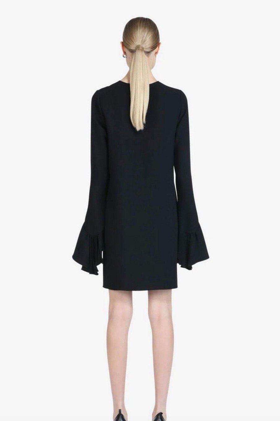 Women No. 21 Dresses | No. 21-Pleated-Cuff Mini Dress: Black