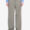 Women No. 21 Pants & Shorts | No. 21-Checkered Wide Leg Trousers: Brown