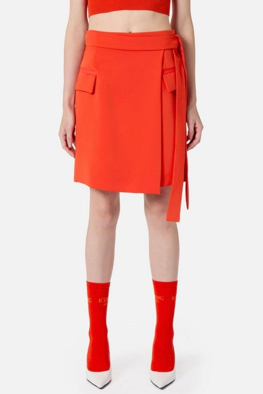 Women Iceberg Skirts | Iceberg-Mini Skirt: Orange