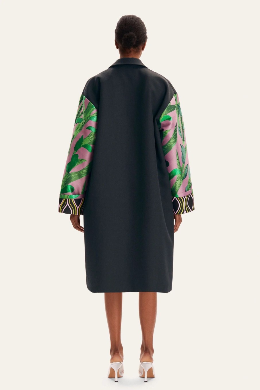 Women Stine Goya Outerwear | Stine Goya-Breanna Coat: Pink Blooming Tree