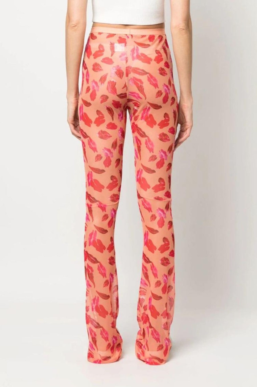 Women Marco Rambaldi Pants & Shorts | Marco Rambaldi-Printed Leggings: Mouth