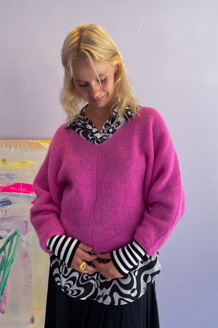 Women Essentiel Antwerp Sweaters | Essentiel Antwerp-Cotonou Jumper: Pink Icing