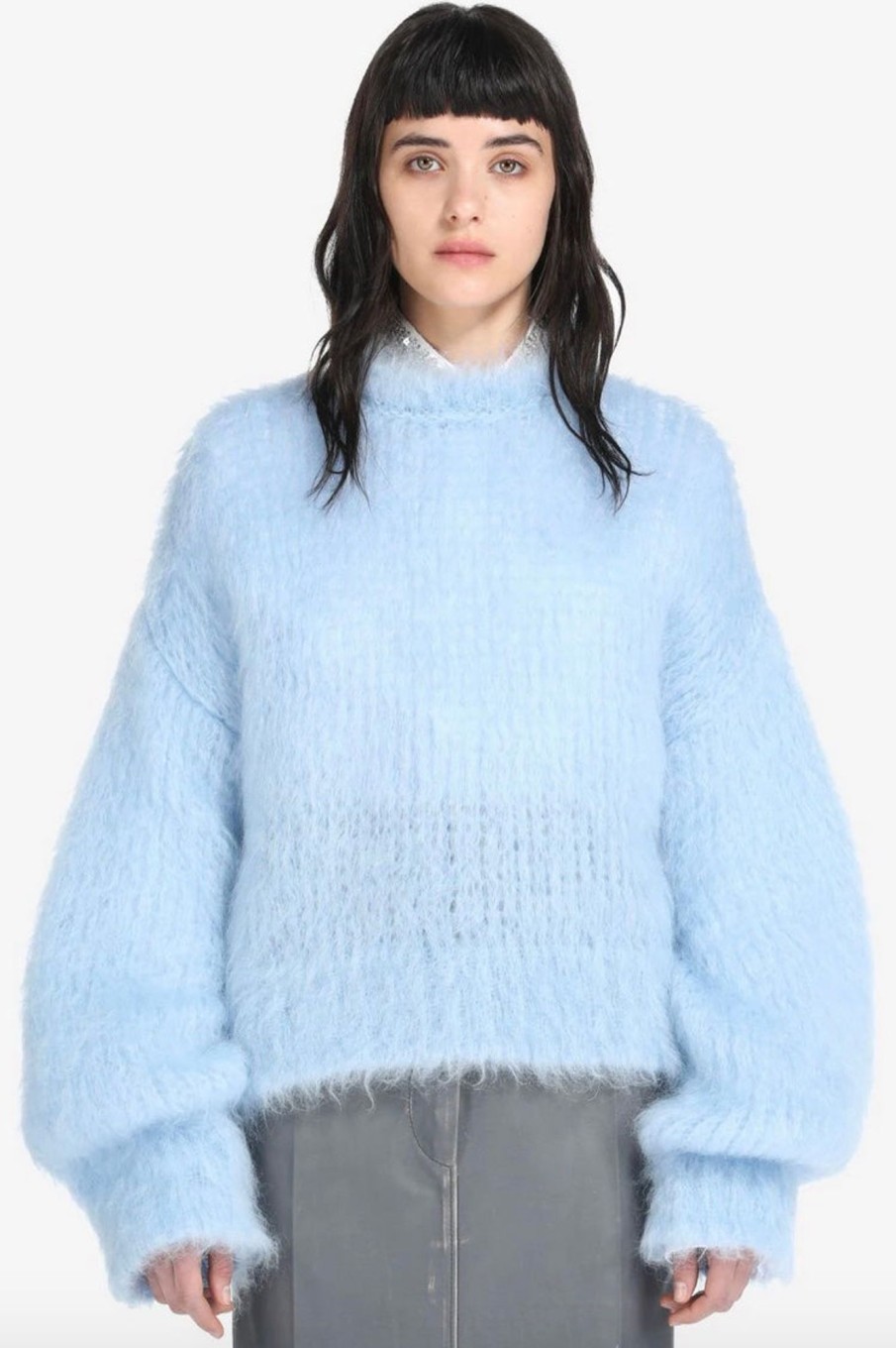 Women No.21 Sweaters | No.21-Round Neck Sweater: Celeste