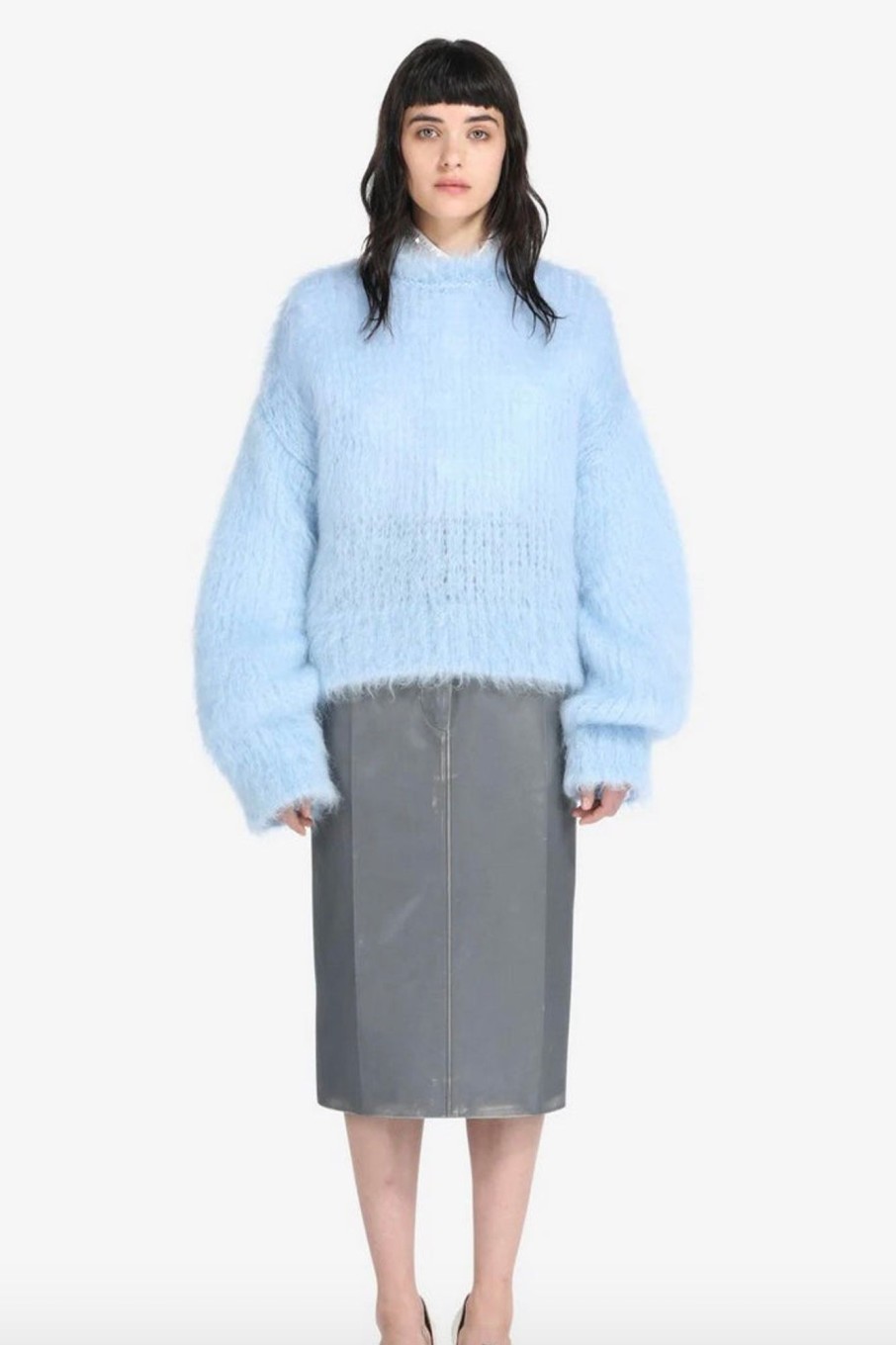 Women No.21 Sweaters | No.21-Round Neck Sweater: Celeste