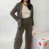 Women Diega Pants & Shorts | Diega-Pomeo Trouser: Brown Tweed