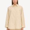 Women By Malene Birger Tops | By Malene Birger-Derris Shirt: Cream Pinstripe