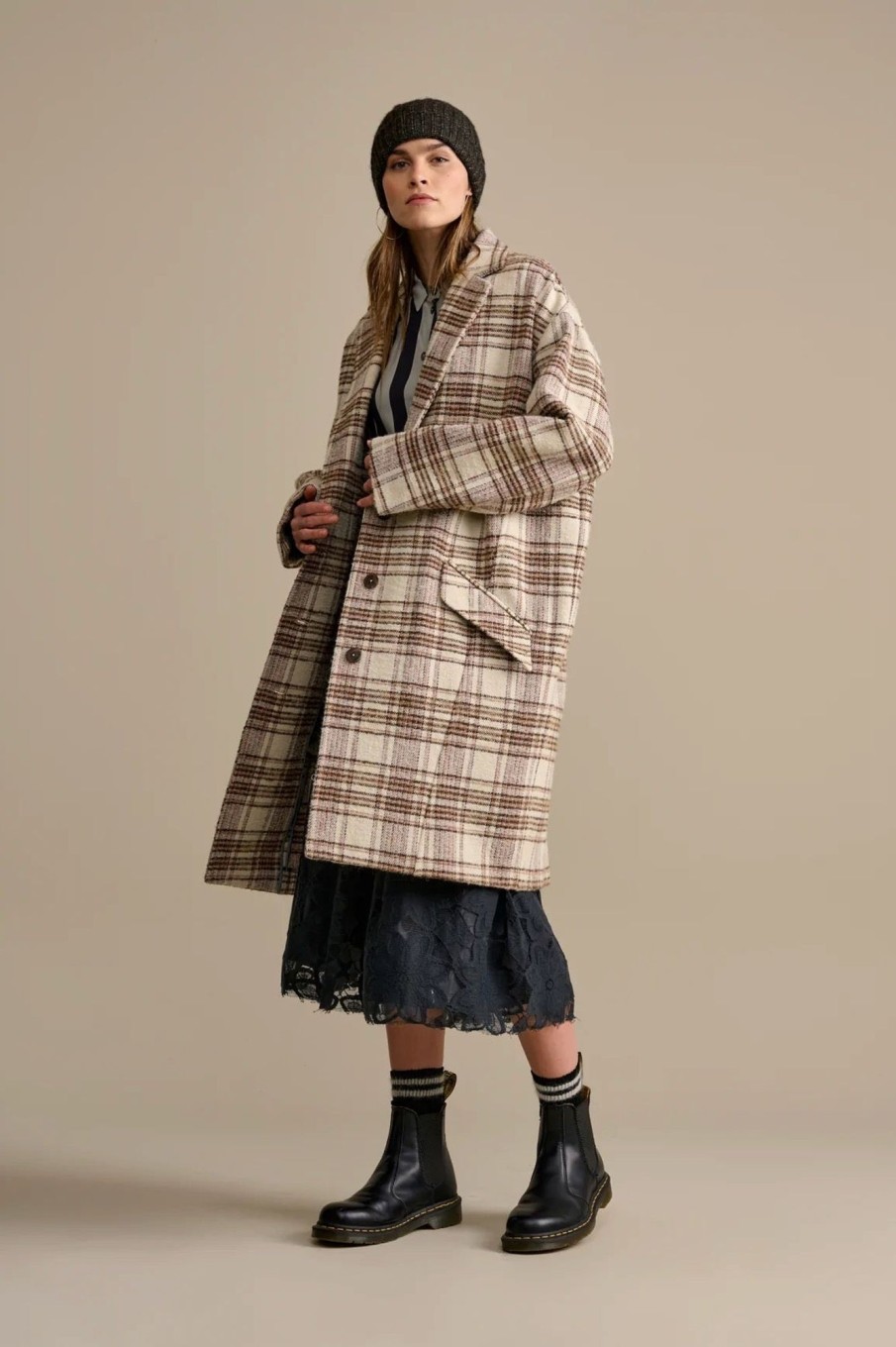 Women Bellerose Outerwear | Bellerose-Claire Coat: Check A