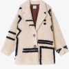 Women Alysi Outerwear | Alysi-Caban Eco-Fur Jacket: Gesso