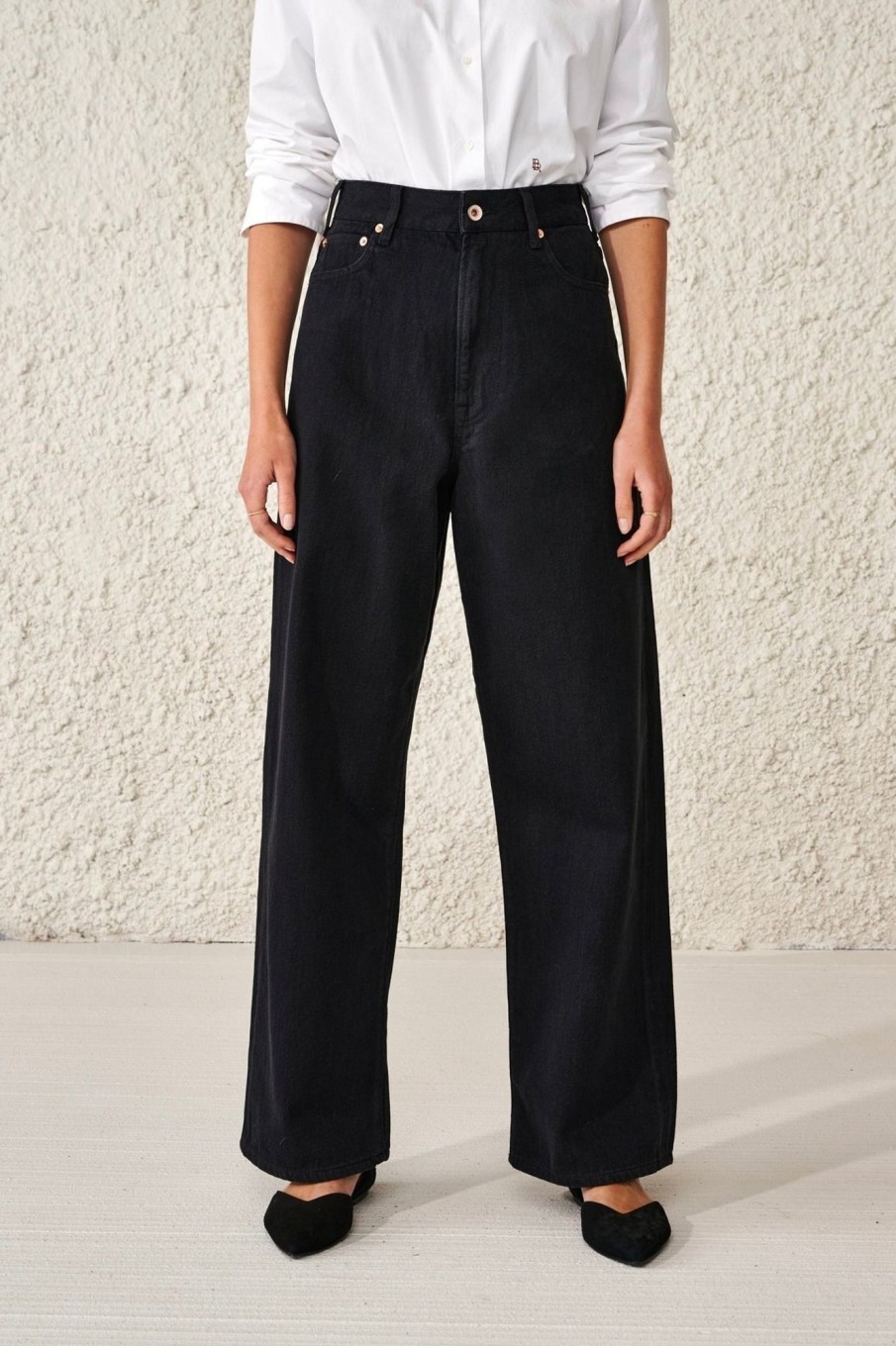 Women Bellerose Pants & Shorts | Bellerose-Poker Jeans: Off Black