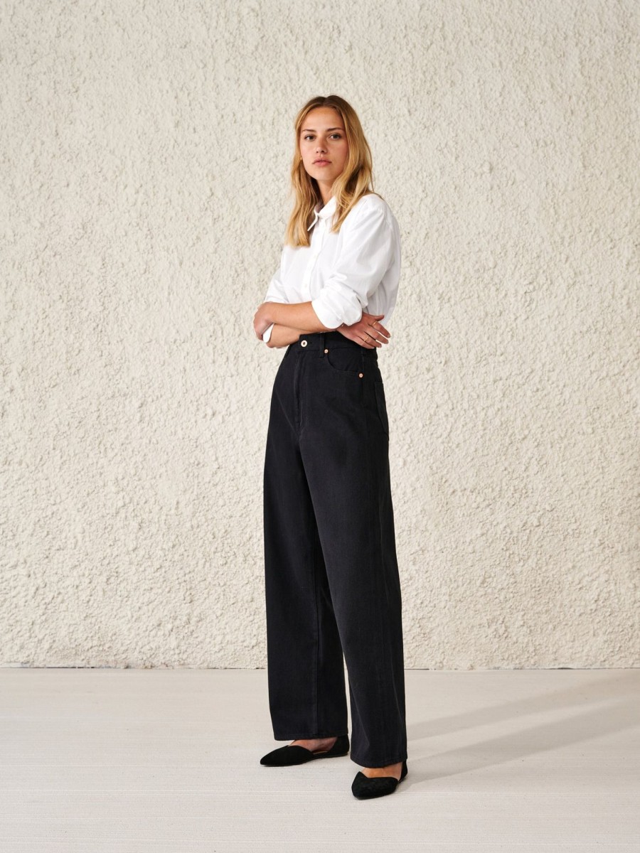 Women Bellerose Pants & Shorts | Bellerose-Poker Jeans: Off Black