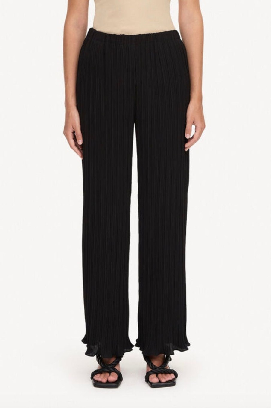 Women By Malene Birger Pants & Shorts | By Malene Birger-Darja Pleated Trousers: Black