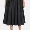 Women Iceberg Skirts | Iceberg-Flared Skirt With Pockets: Black