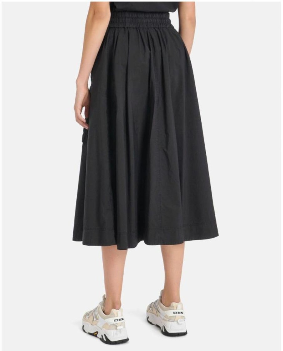 Women Iceberg Skirts | Iceberg-Flared Skirt With Pockets: Black