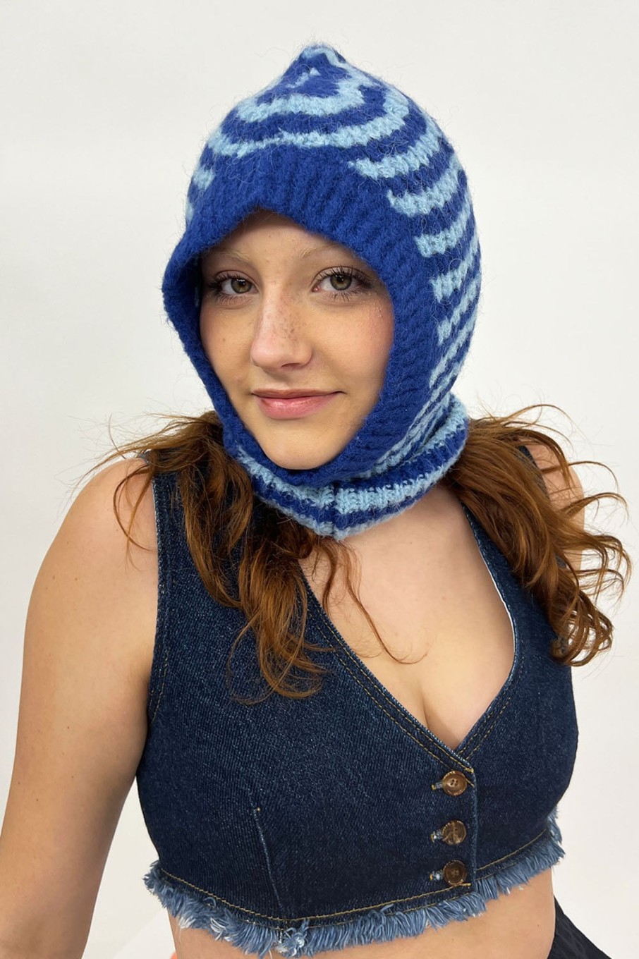 Women Helmstedt Hats & Hair Accessories | Helmstedt-Alisa Balaclava: Blue Stripe