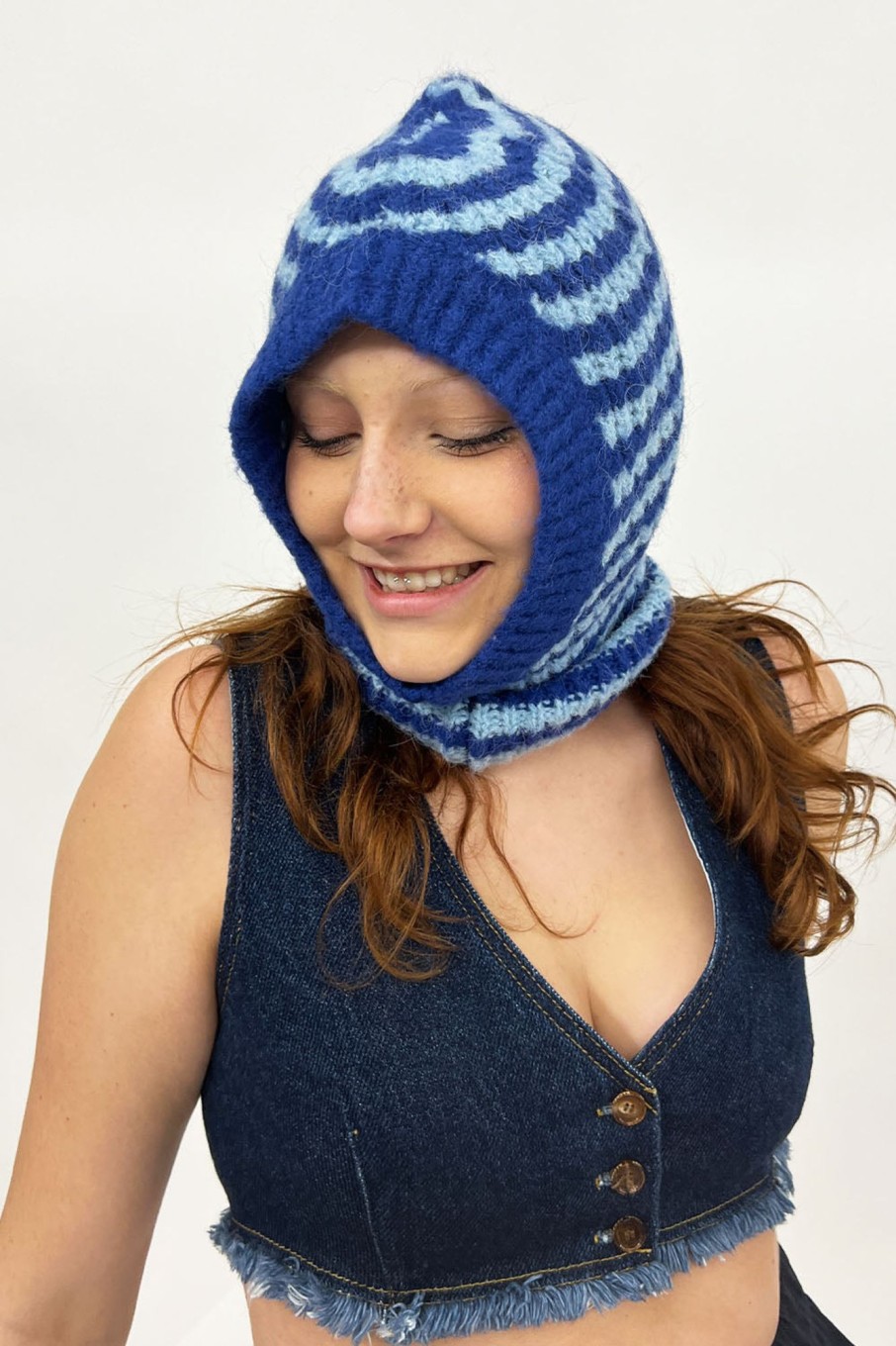 Women Helmstedt Hats & Hair Accessories | Helmstedt-Alisa Balaclava: Blue Stripe