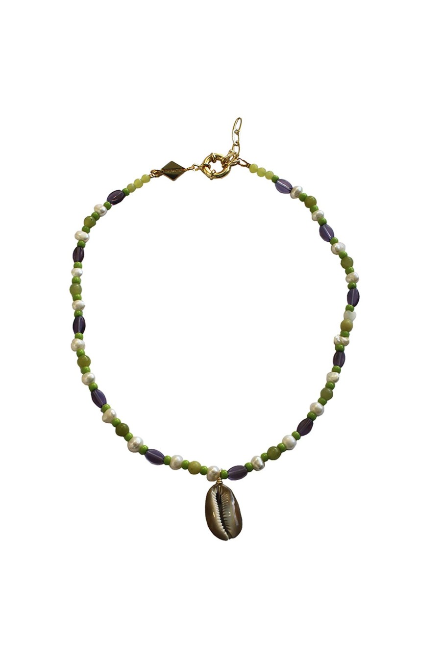 Women Briwok Jewellery Jewelry | Briwok-Sangarita Necklace : Lime Jade