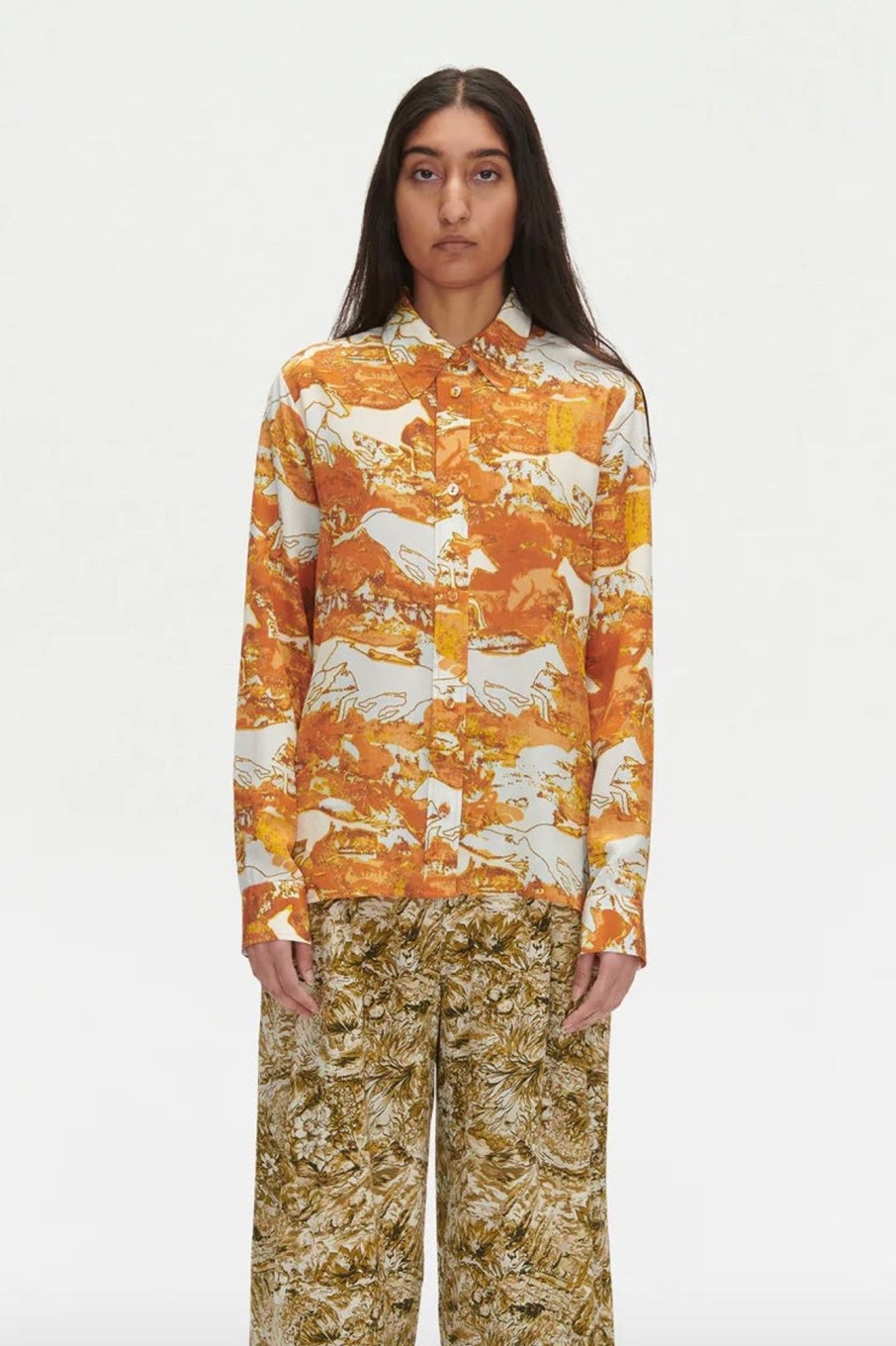 Women Rachel Comey Tops | Rachel Comey-Fleet Top: Orange