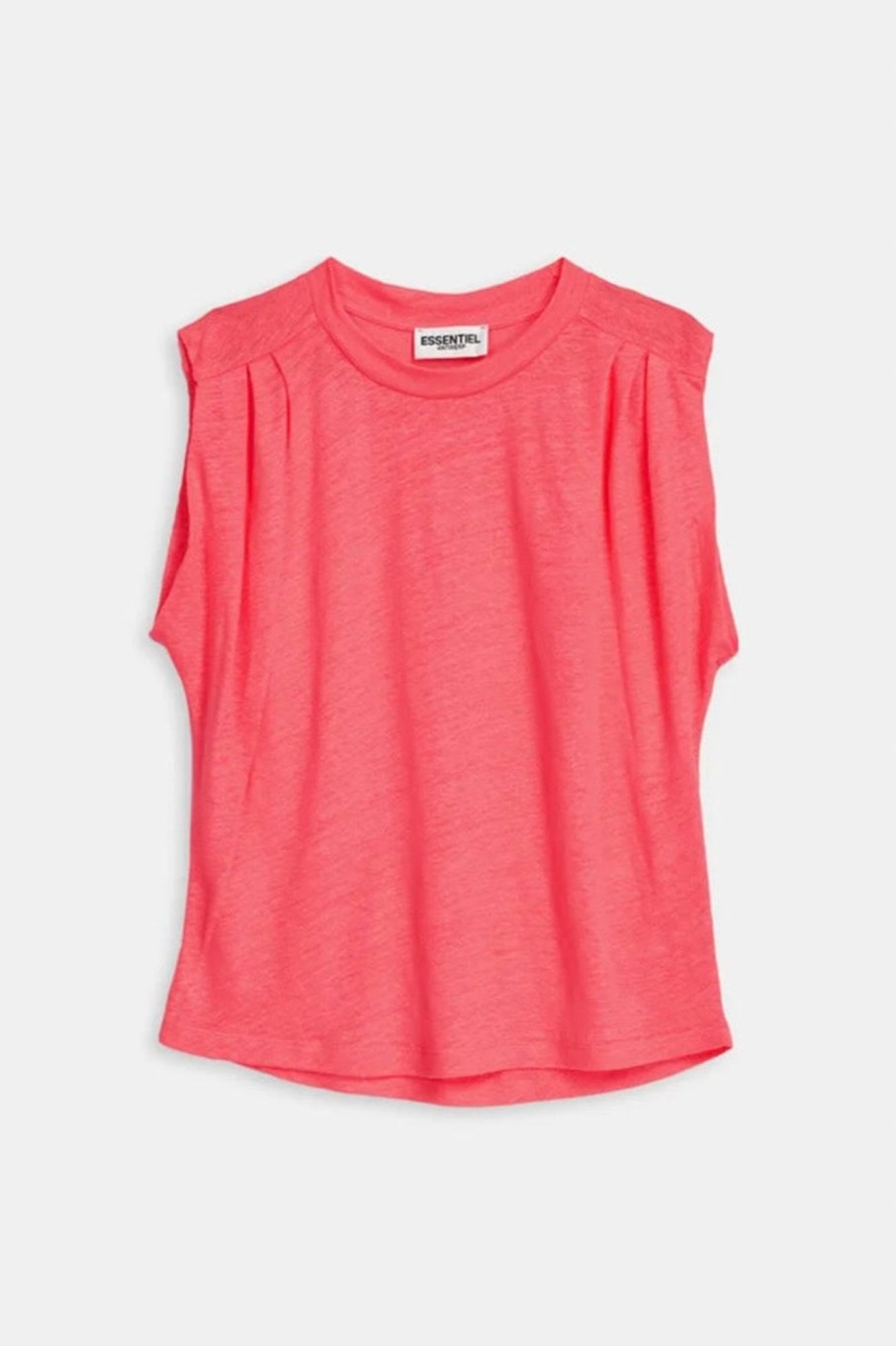 Women Essentiel Antwerp Tops | Essentiel Antwerp-Elinen Linen T-Shirt: High Voltage