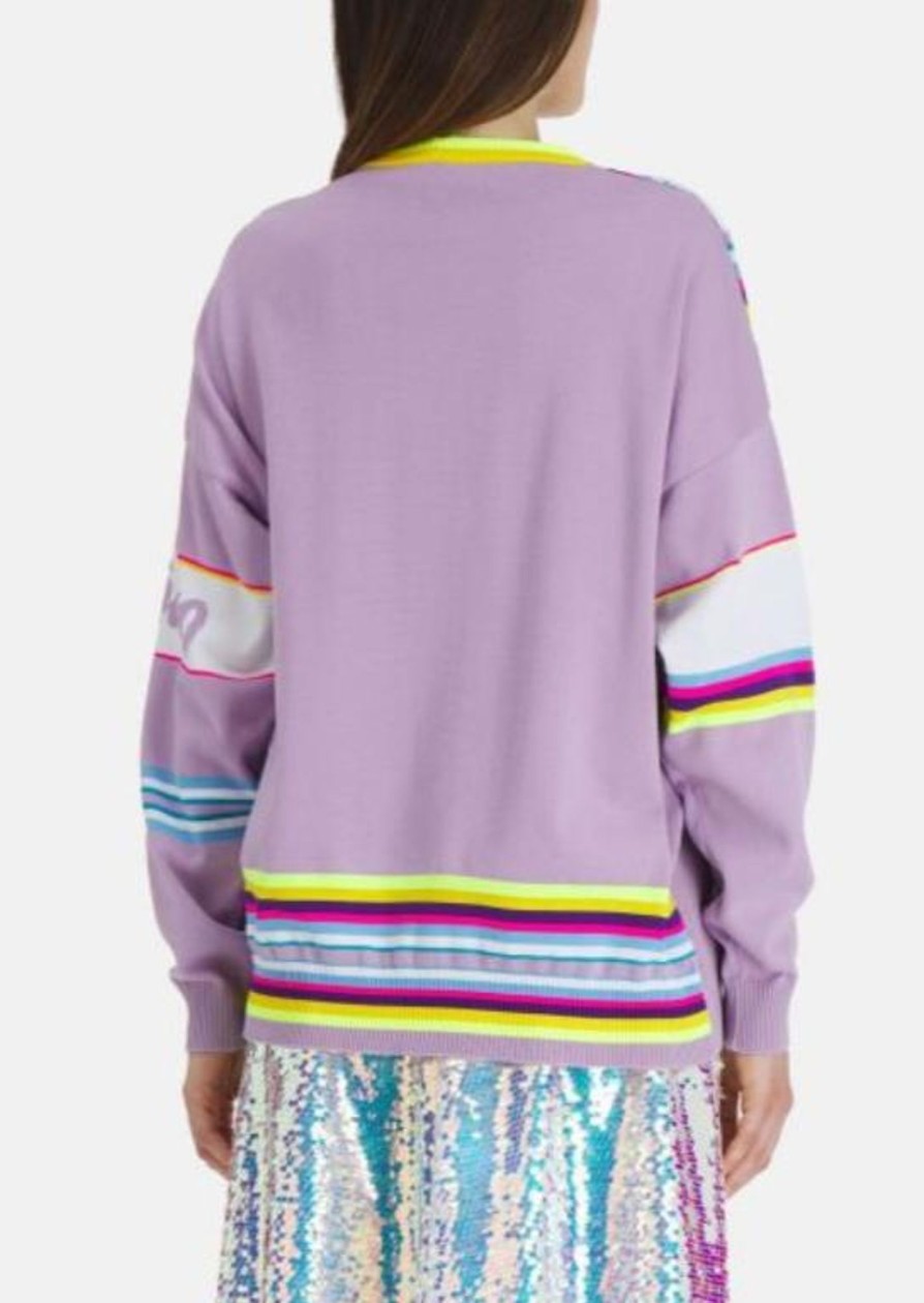 Women Iceberg Sweaters | Iceberg-Bunny Neon Stripe Sweater