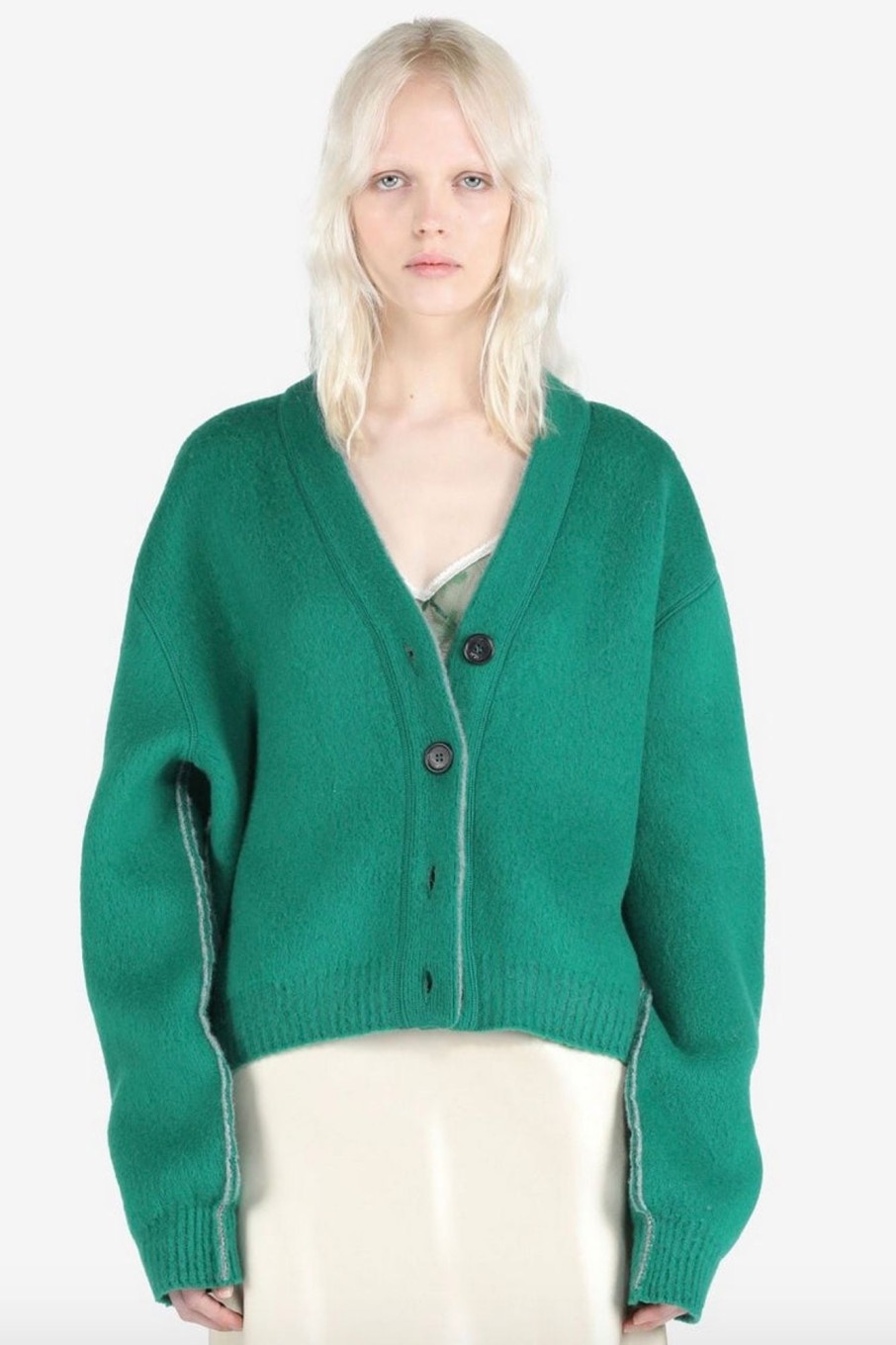 Women No.21 Sweaters | No.21-Slouchy Cardigan: Jade Green