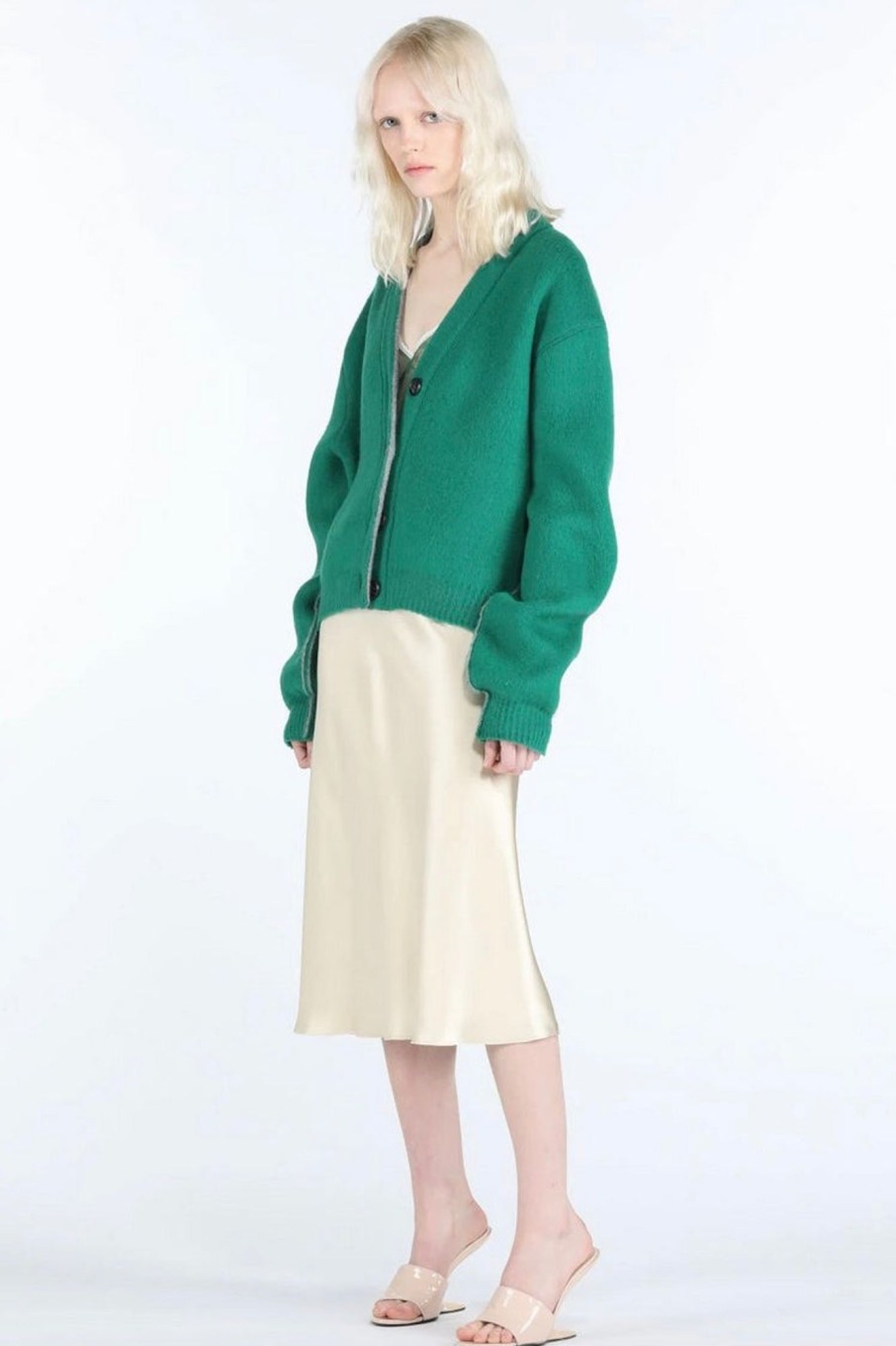 Women No.21 Sweaters | No.21-Slouchy Cardigan: Jade Green