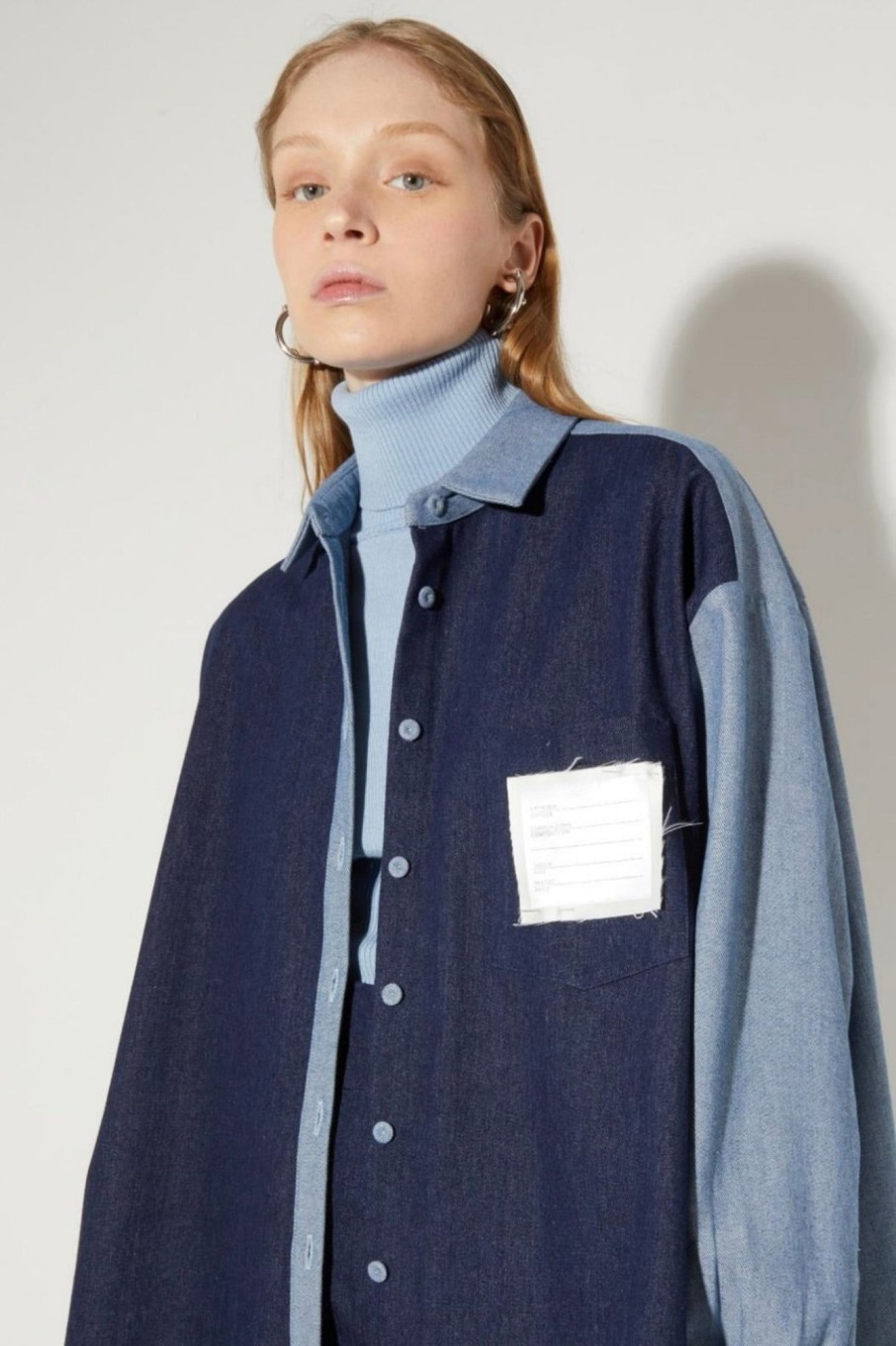 Women CO|TE Tops | Co|Te-Cecilia Turtleneck: Light Blue