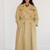 Women Vivetta Outerwear | Vivetta-Gabardine Trench Coat: Khaki