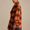 Women Bellerose Outerwear | Bellerose-Vaclav Coat: Orange Plaid