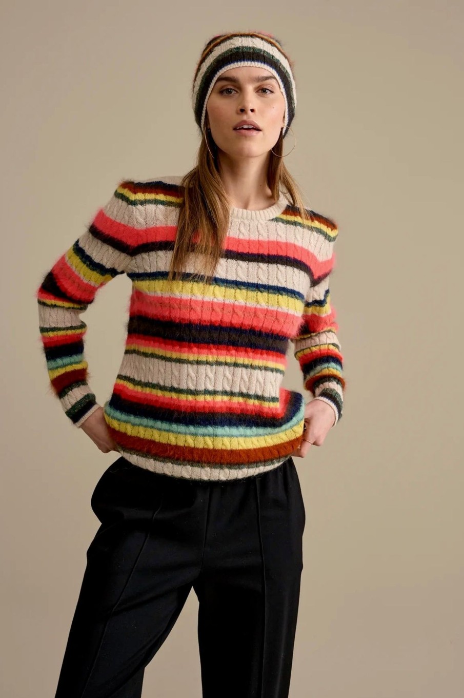 Women Bellerose Sweaters | Bellerose-Depar Sweater: Multi Stripes