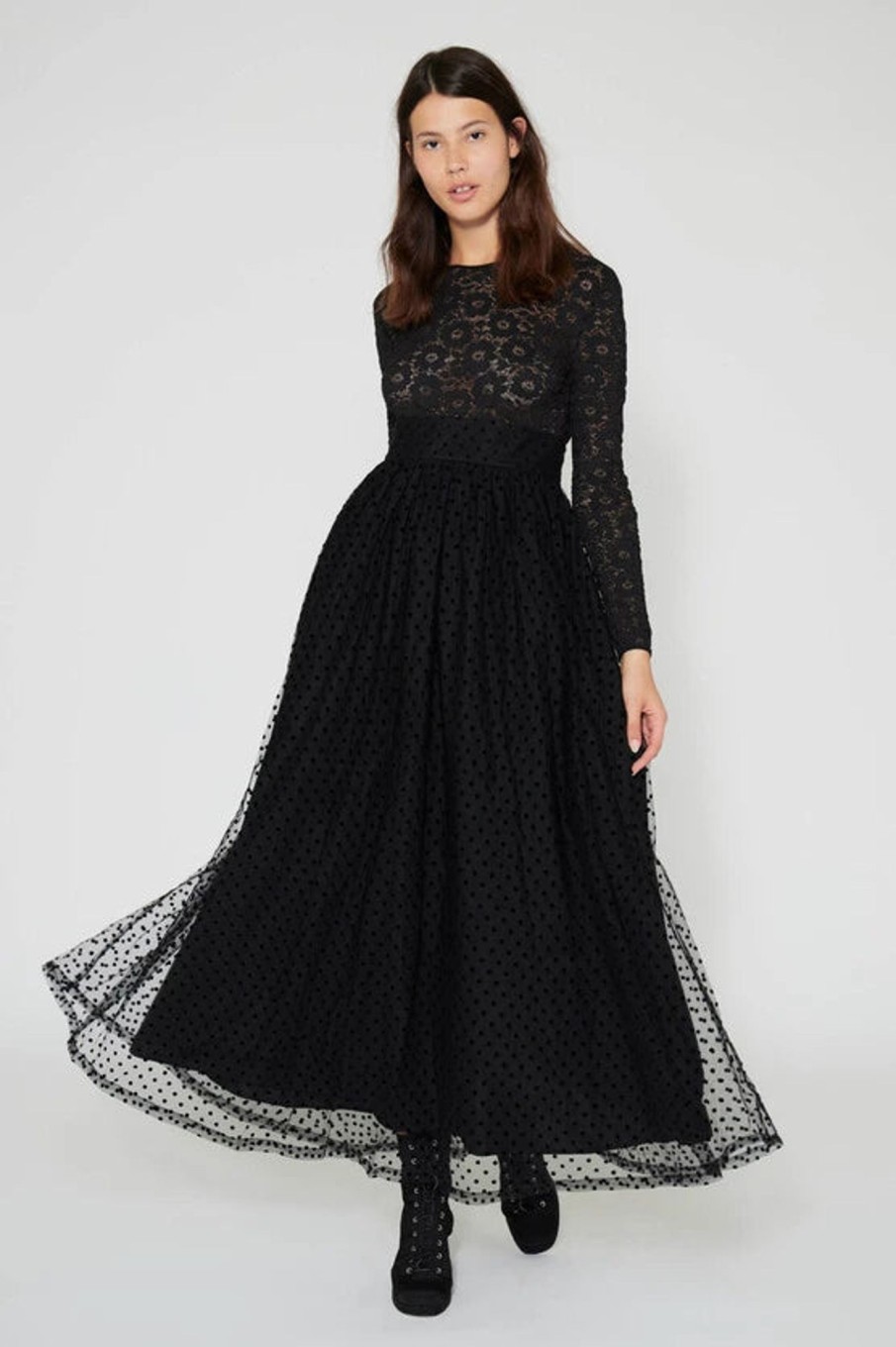 Women Manoush Dresses | Manoush-Plumetis Dress: Black