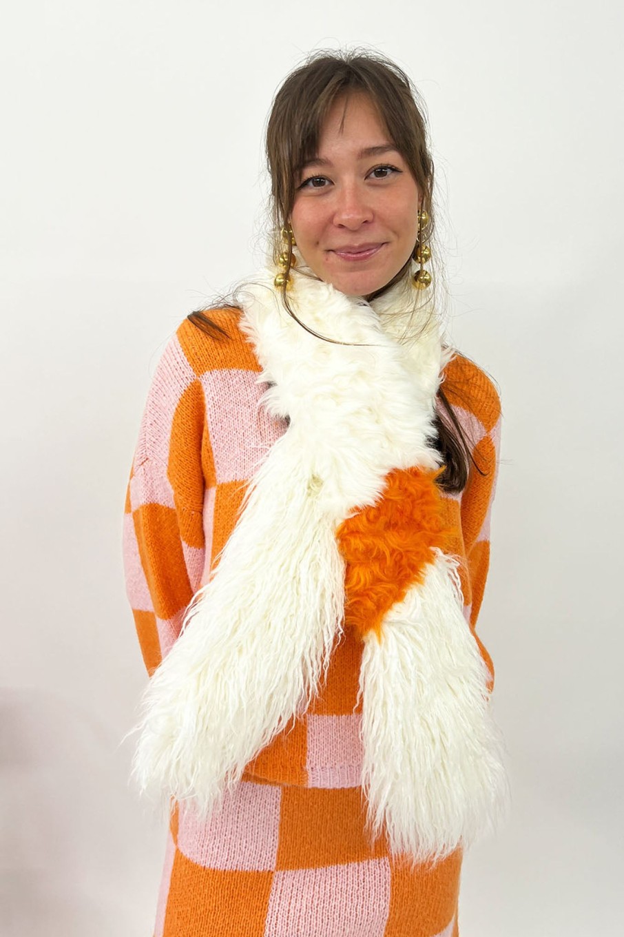 Women Alabama Muse Scarves | Alabama Muse-Scarf: Milk/Orange