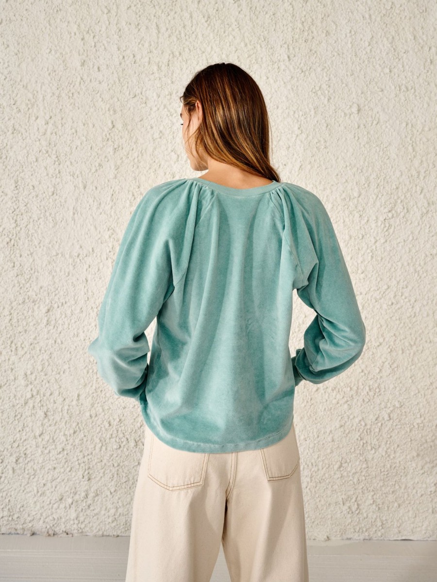 Women Bellerose Sweaters | Bellerose-Cial Sweatshirt: Pool