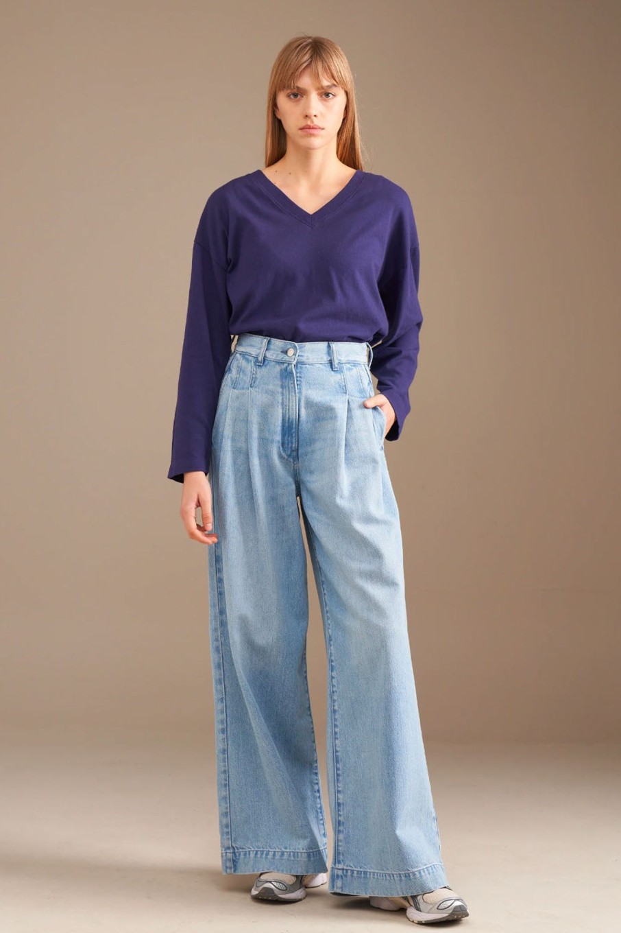 Women Bellerose Pants & Shorts | Bellerose-Pops Jeans: Used Light Blue