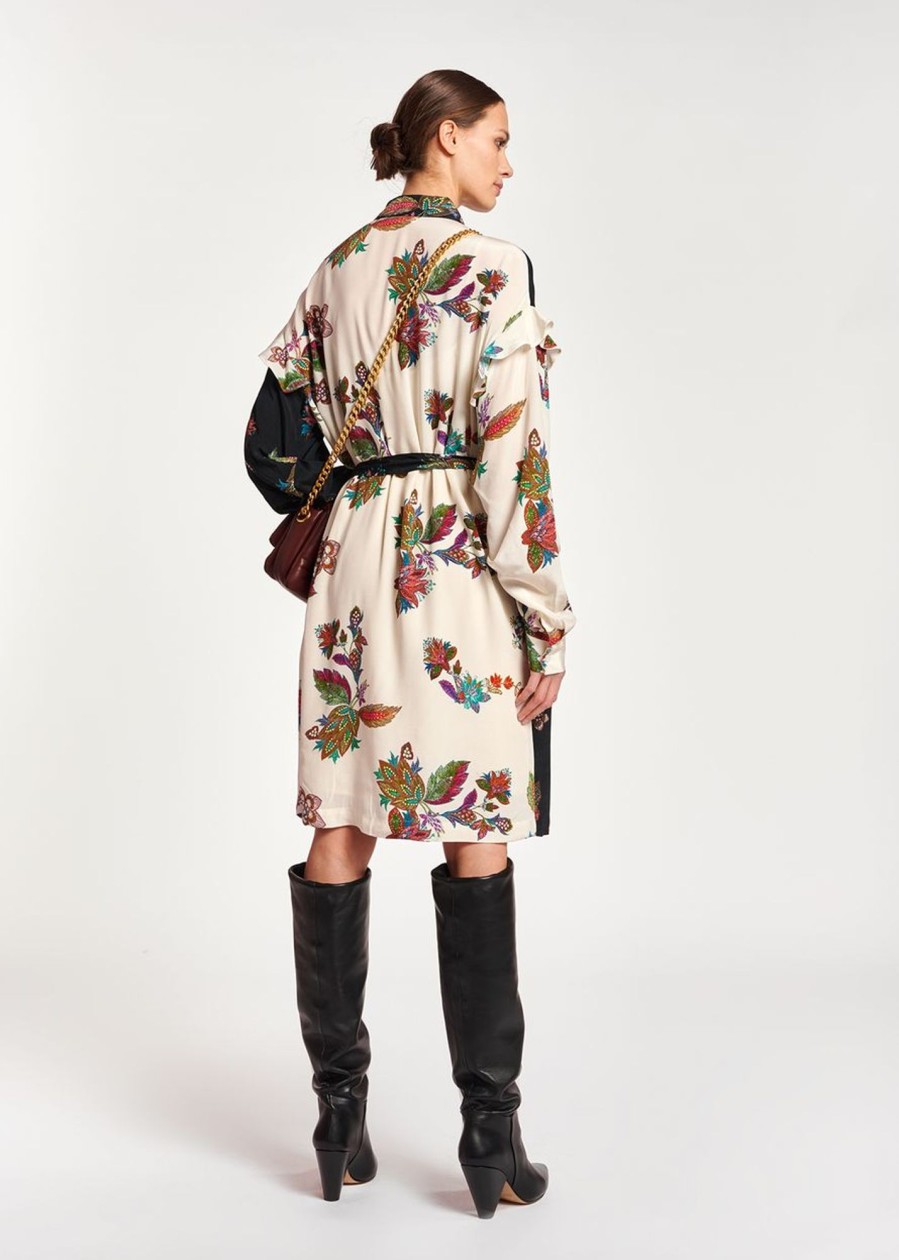 Women Essentiel Antwerp Dresses | Essentiel Antwerp-Accentuating Mixed Print Dress